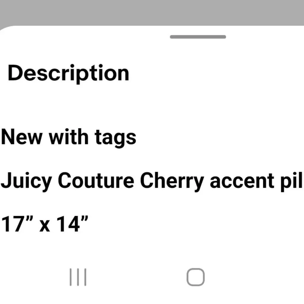 Juicy Couture Home Juicy Signature Logo‎ Cherry Decorative Accent Pillow